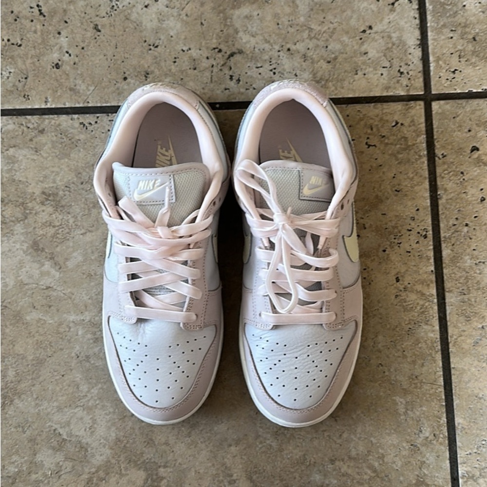 Nike Light Pink and White Dunks W10